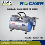 Bomba de vacío libre de aceite marca Rocker modelo Rocker 400 con manómetro.