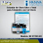 Estándar de Cloro Libre y Total Hanna Instruments HI 97701-01