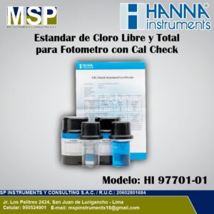 Estándar de Cloro Libre y Total Hanna Instruments HI 97701-01