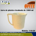 Jarra de plástico graduada OFITE de 1000 ml modelo 110-20.