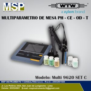 Multiparámetro de mesa WTW Multi 9620 SET C con electrodo, brazo soporte y soluciones de calibración