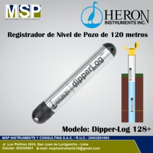 Registrador de nivel de pozo Heron Dipper-Log 128+