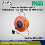 Sonda de nivel de agua y profundidad total de pozo de 400 metros modelo BFK400FF PASI.