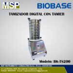 Tamizador digital de tamices BIOBASE BK-TS200 para análisis granulométrico.