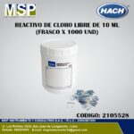 Reactivo de cloro libre Hach 2105528 frasco por 1000 unidades 10 ml