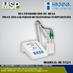 Multiparametro de mesa Hanna HI 5521 medidor de pH CE TDS salinidad
