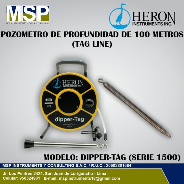 Pozómetro de profundidad de 100 metros - Dipper-Tag Sonda pozómetro de profundidad de 100 metros Dipper-Tag Serie 1500.